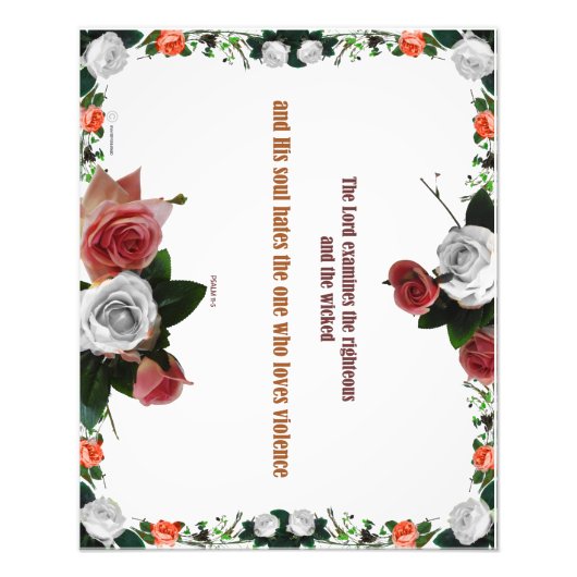 Psalm 11:5, Keine Gewalt Fotodruck (Vorne)