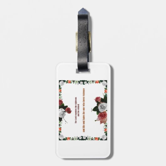 Psalm 11:5, Keine Gewalt Gepäckanhänger (Rückseite vertikal)