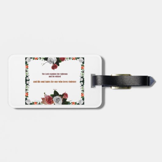 Psalm 11:5, Keine Gewalt Gepäckanhänger (Rückseite horizontal)