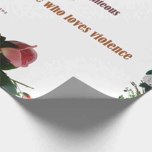 Psalm 11:5, Keine Gewalt Geschenkpapier (Ecke)