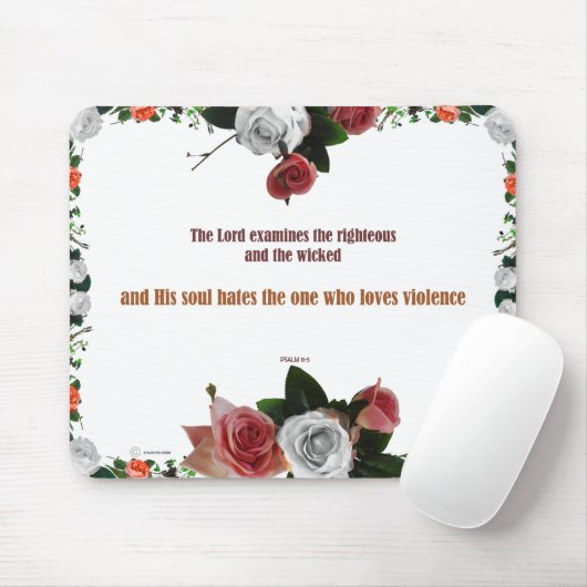 Psalm 11:5, Keine Gewalt Mousepad (Mit Mouse)