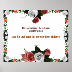 Psalm 11:5, Keine Gewalt Poster