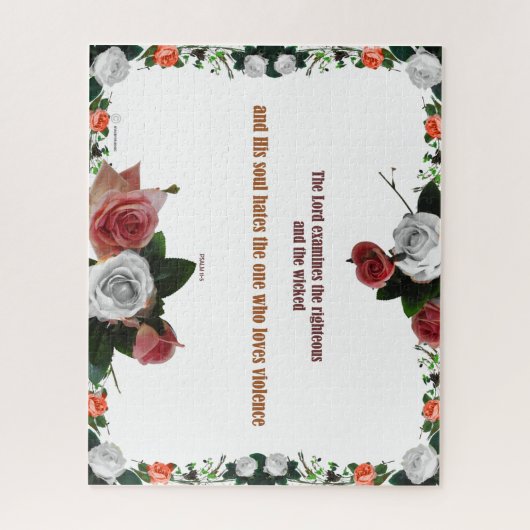 Psalm 11:5, Keine Gewalt Puzzle (Vertikal)