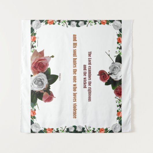 Psalm 11:5, Keine Gewalt Wandteppich (Vorderseite (Horizontal))