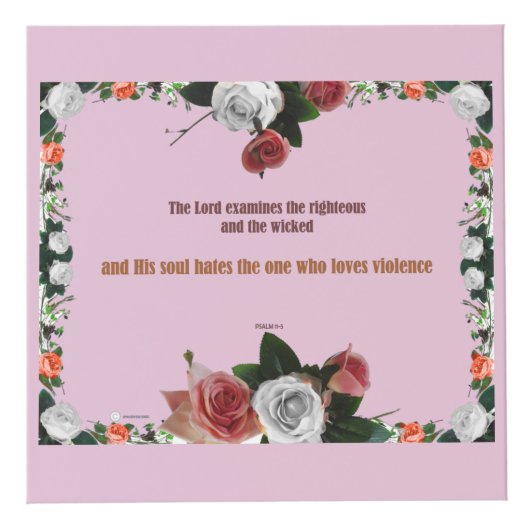 Psalm 11:5, Keine Gewalt Würfel (Vorderseite)