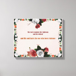 Psalm 11:5, No Violence Leinwanddruck