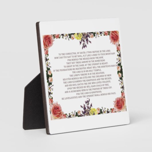 Psalm 11 Bibelkunst - Vertrauen in den Herrn Fotoplatte (Vorderseite)