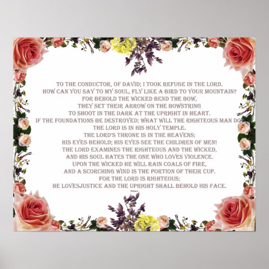 Psalm 11, Der Herr liebte die Gerechtigkeit, Poster (Vorne)