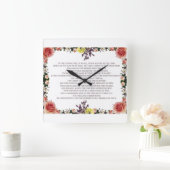 Psalm 11, Der Herr liebte die Gerechtigkeit, Quadratische Wanduhr (Zuhause)