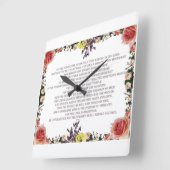 Psalm 11, Der Herr liebte die Gerechtigkeit, Quadratische Wanduhr (Winkel)