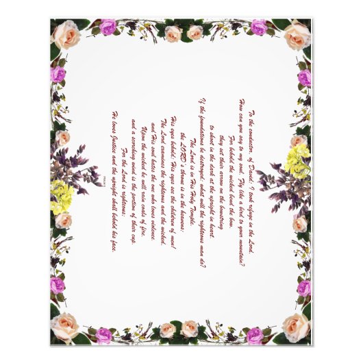 Psalm 11, Fliegen wie ein Vogel auf den Berg, Fotodruck (Vorne)