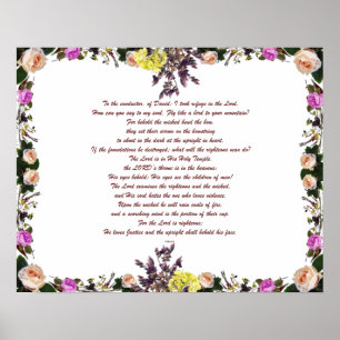 Psalm 11, Fliegen wie ein Vogel auf den Berg, Poster