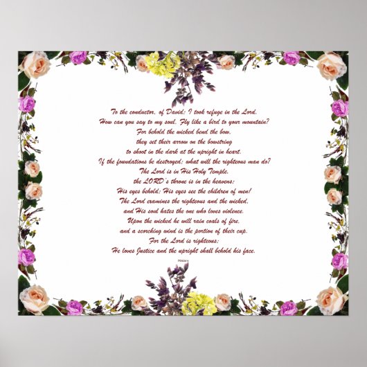 Psalm 11, Fliegen wie ein Vogel auf den Berg, Poster (Vorne)