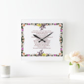 Psalm 11, Fliegen wie ein Vogel auf den Berg, Quadratische Wanduhr (Zuhause)