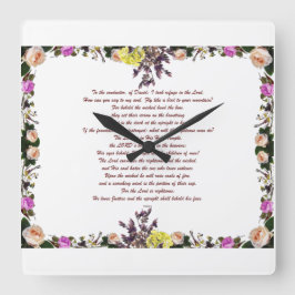 Psalm 11, Fliegen wie ein Vogel auf den Berg, Quadratische Wanduhr