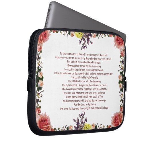 Psalm 11, Für den Dirigenten, von David; Laptopschutzhülle (Vorne Rechts)