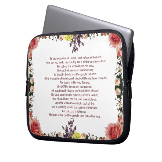 Psalm 11, Für den Dirigenten, von David; Laptopschutzhülle (Vorderseite Links)