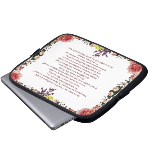 Psalm 11, Für den Dirigenten, von David; Laptopschutzhülle (Vorne Knopf)