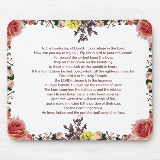 Psalm 11, Für den Dirigenten, von David; Mousepad (Vorne)