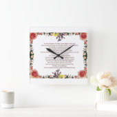 Psalm 11, Für den Dirigenten, von David; Quadratische Wanduhr (Zuhause)