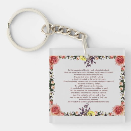 Psalm 11, Für den Dirigenten, von David; Schlüsselanhänger (Vorderseite)