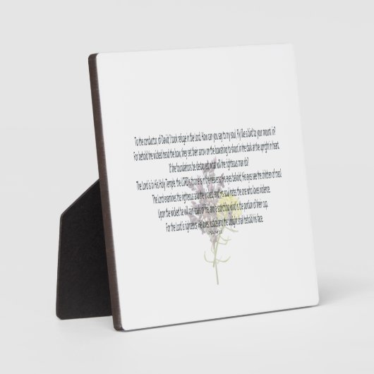 PSALM-11, I took refuge in the Lord, Floral Fotoplatte (Vorderseite)