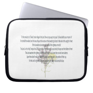 PSALM-11, I took refuge in the Lord, Floral Laptopschutzhülle