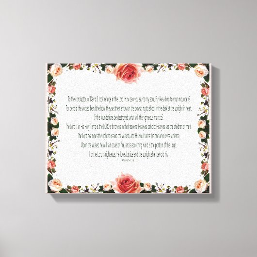 Psalm 11, ich nahm Zuflucht im Herrn Leinwanddruck (Vorderseite)