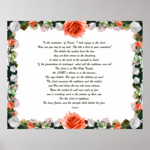 Psalm 11 Schriftkunst - Göttliche Gerechtigkeit & Poster