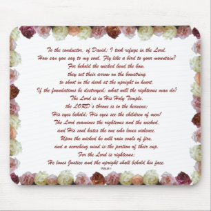 Psalm 11 Schriftkunst - Vertrauen in den Herrn Mousepad