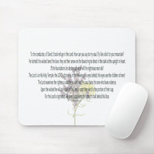 Psalm 11 Scripture Art - Göttliche Gerechtigkeit u Mousepad (Mit Mouse)