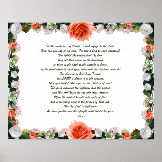 Psalm 11 Scripture Art - Göttliche Gerechtigkeit u Poster (Vorne)