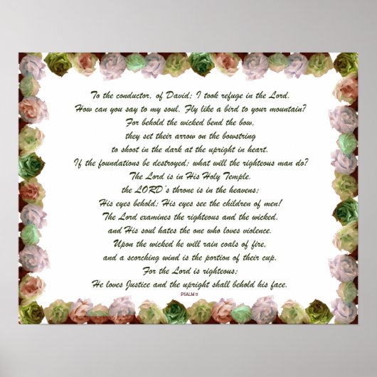 Psalm 11 Scripture Art - Göttliche Gerechtigkeit u Poster (Vorne)