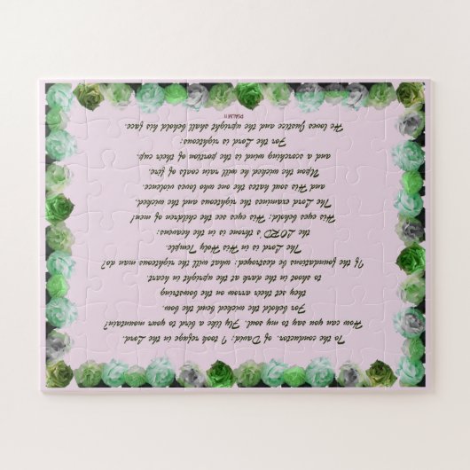 Psalm 11 Scripture Design for Verse Art Puzzle (Horizontal)
