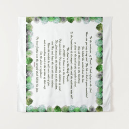 Psalm 11 Scripture Design for Verse Art Wandteppich