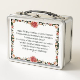 PSALM-11, See the Children of Men, Rosa Floral Metall Brotdose