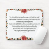PSALM-11, See the Children of Men, Rosa Floral Mousepad (Mit Mouse)