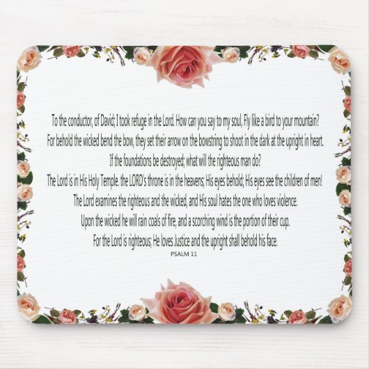 PSALM-11, See the Children of Men, Rosa Floral Mousepad (Vorne)