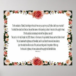 PSALM-11, See the Children of Men, Rosa Floral Poster