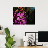 Psalm 120:1 Psalm des Blume-Posters Poster (Heimbüro)