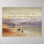 Psalm 121:1-2 Bibelverse Mauer Kunst Poster (Vorne)