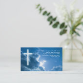 Psalm 121; 1-2 | Blau Christlich Visitenkarte (Stehend Vorderseite)