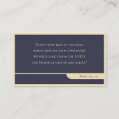 Psalm 121; 1-2 | Christlich Inspiration Visitenkarte (Rückseite)