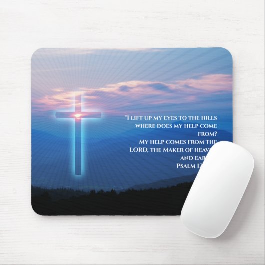 Psalm 121; 1-2 - Christlich Mousepad (Mit Mouse)