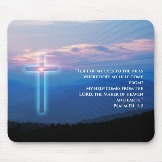 Psalm 121; 1-2 - Christlich Mousepad (Vorne)