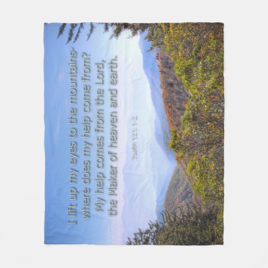 Psalm-121:1 - 2 fleecedecke (Vorderseite)