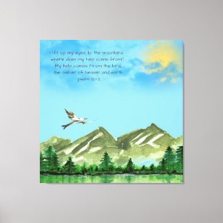 PSALM 121:1-2 "ICH HABE MEINE AUGEN AUF DIE BERGE LEINWANDDRUCK