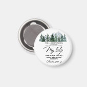 Psalm 121:1-2 Ich werde meine Augen hochheben Berg Magnet (Vorderseite/Rückseite)