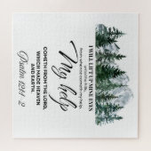 Psalm 121:1-2 Ich werde meine Augen hochheben Berg Puzzle (Horizontal)