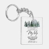 Psalm 121:1-2 Ich werde meine Augen hochheben Berg Schlüsselanhänger (Vorderseite links)